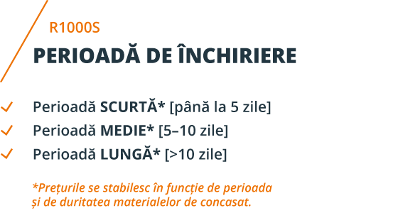Rockster R1000S - perioadă de închiriere